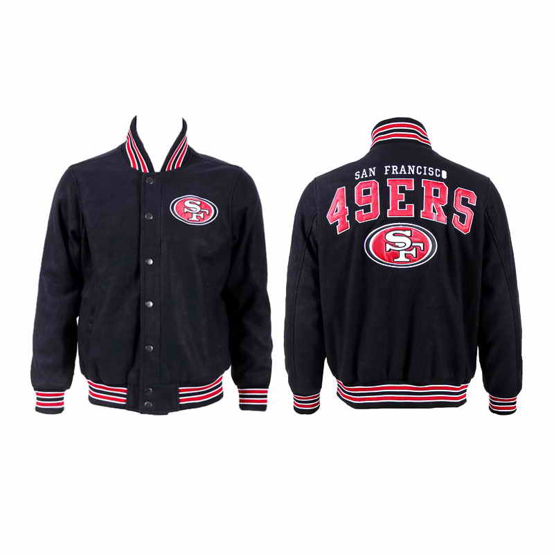 San Francisco 49ers JH Design Black Domestic Team Color Jacket