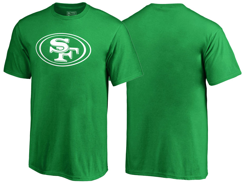 San Francisco 49ers Kelly Green White Logo St. Patrick's Day T-Shirt