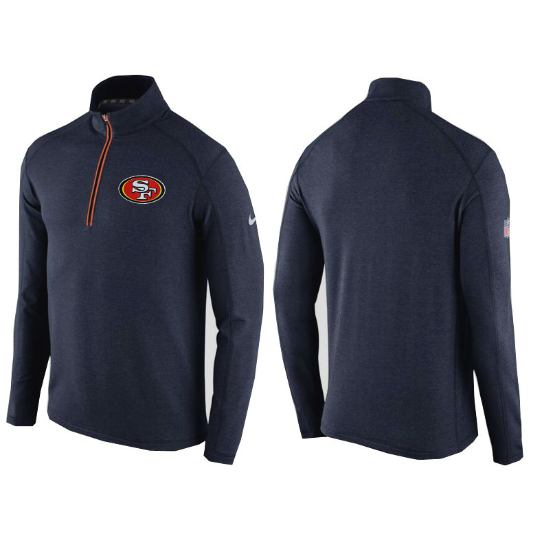 San Francisco 49ers Navy Game Day Half-Zip Knit Performance Tri-Blend Jacket