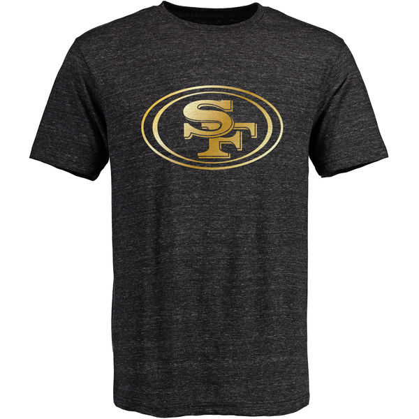 San Francisco 49ers Pro Line Black Gold Collection Tri-Blend T-Shirt