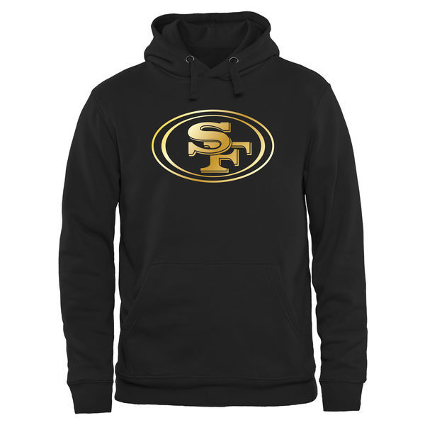 San Francisco 49ers Black Gold Collection Pullover Performance Hoodie