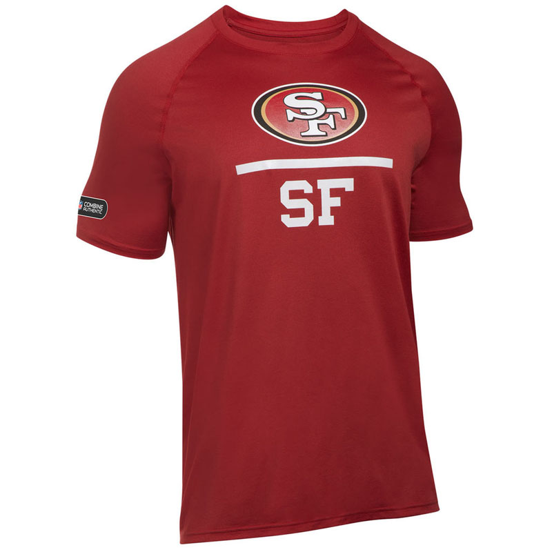 San Francisco 49ers Scarlet Under Armour Combine Authentic Lockup Tech T-Shirt