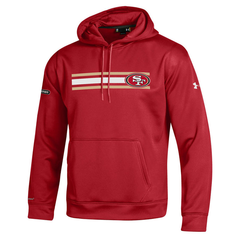 San Francisco 49ers Scarlet Under Armour NFL Combine Authentic Fleece Pullover Hoodie