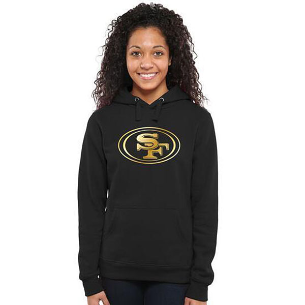 Women's San Francisco 49ers Black Gold Collection Pullover Hoodie