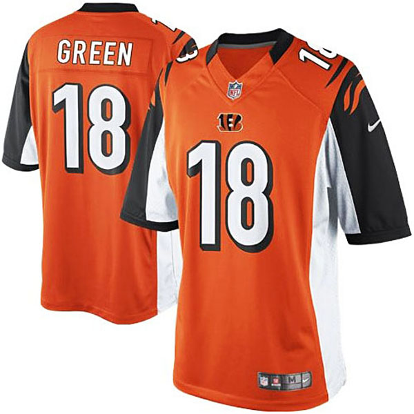 Men's Cincinnati Bengals #18 AJ Green Nike Orange Limited Jersey