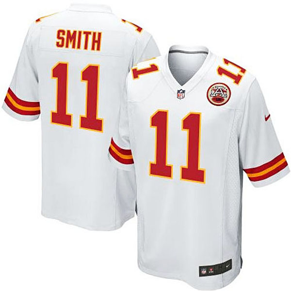 Mens Kansas City Chiefs #11 Alex Smith Nike White Game Jersey