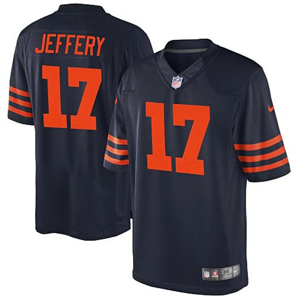 Mens Chicago Bears #17 Alshon Jeffery Nike Navy Blue Alternate Game Jersey