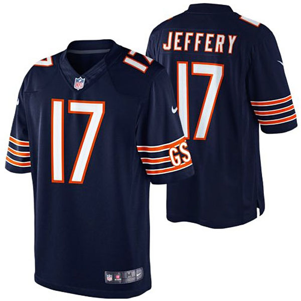 Men's Chicago Bears #17 Alshon Jeffery Nike Navy Blue Team Color Limited Jersey