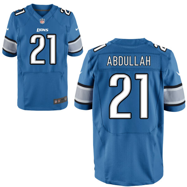 Mens Detroit Lions #21 Ameer Abdullah Nike Light Blue Elite Jersey