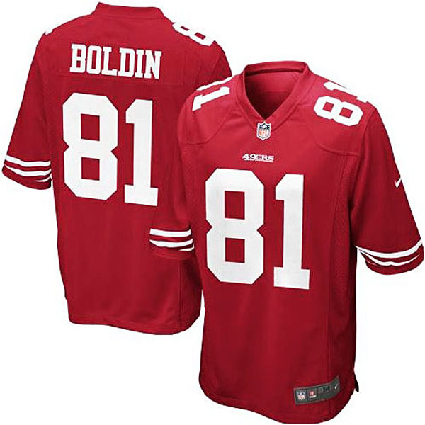 Mens San Francisco 49ers #81 Anquan Boldin Nike Scarlet Game Jersey