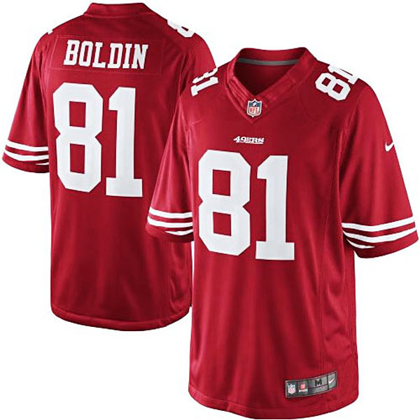 Men's San Francisco 49ers #81 Anquan Boldin Nike Scarlet Team Color Limited Jersey