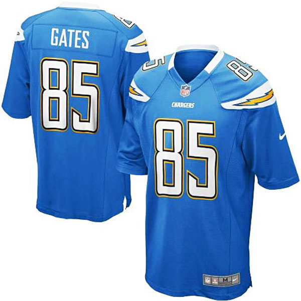 Mens San Diego Chargers #85 Antonio Gates Nike Powder Blue Alternate Game Jersey