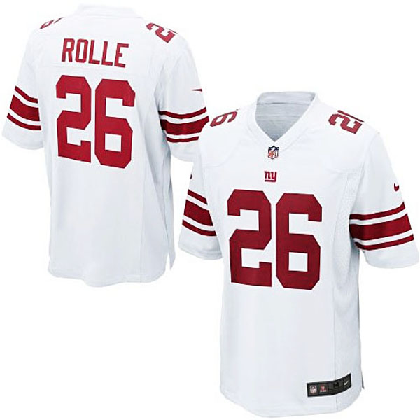 Mens New York Giants #26 Antrel Rolle Nike White Game Jersey