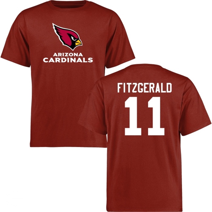 Arizona Cardinals #11 Larry Fitzgerald Cardinal Name & Number Wordmark T-shirt