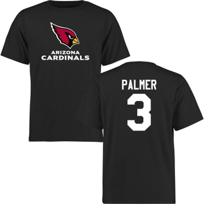 Arizona Cardinals #3 Carson Palmer Black Name & Number Wordmark T-shirt