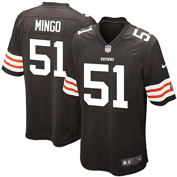 Mens Cleveland Browns #51 Barkevious Mingo Nike Brown Game Jersey