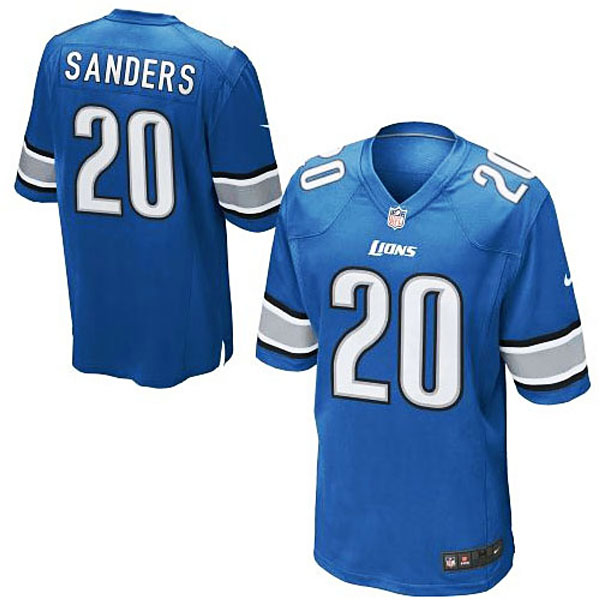 Mens Detroit Lions #20 Barry Sanders Nike Blue Retired Player Game Jersey