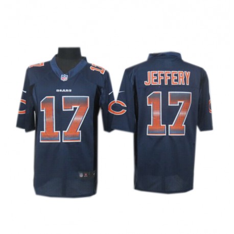 Women's Chicago Bears #17 Alshon Jeffery Navy Blue Fashion Strobe Jersey