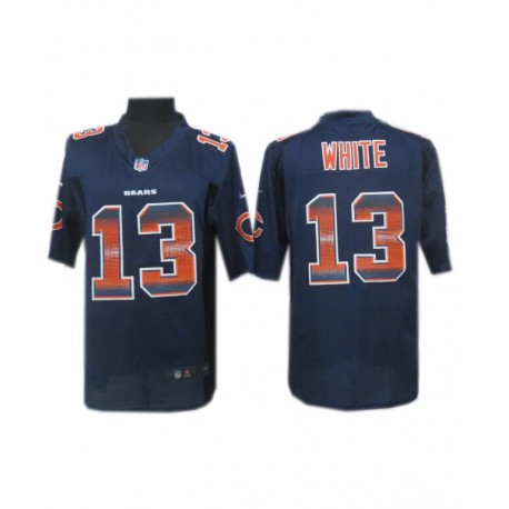 Women's Chicago Bears #13 Kevin White Navy Blue Fashion Strobe Jersey