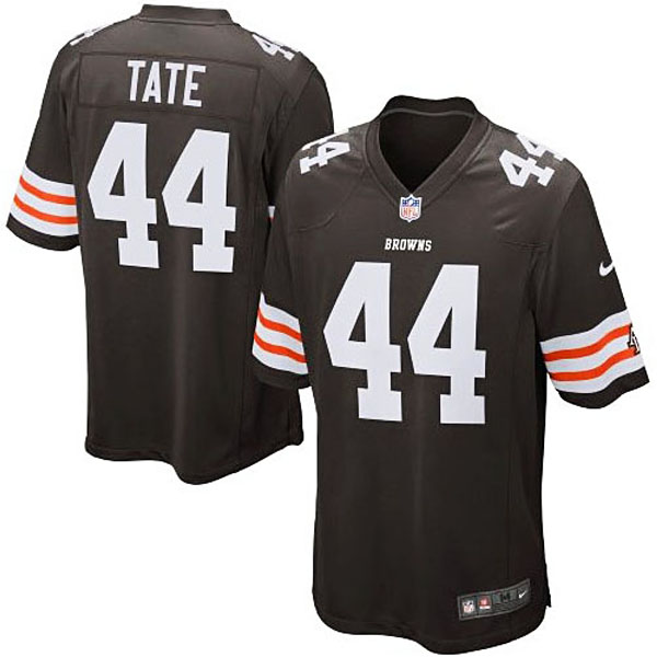 Mens Cleveland Browns #44 Ben Tate Nike Brown Game Jersey