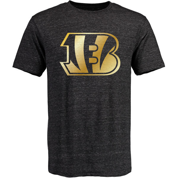 Cincinnati Bengals Pro Line Black Gold Collection Tri-Blend T-Shirt