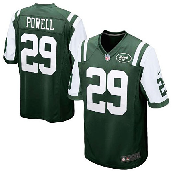 Mens New York Jets #29 Bilal Powell Nike Green Game Jersey