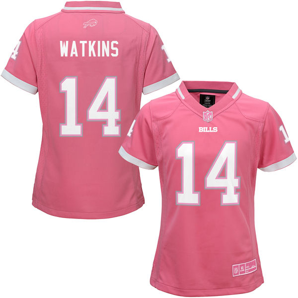 Women's Buffalo Bills #14 Sammy Watkins Pink Bubble Gum Jersey