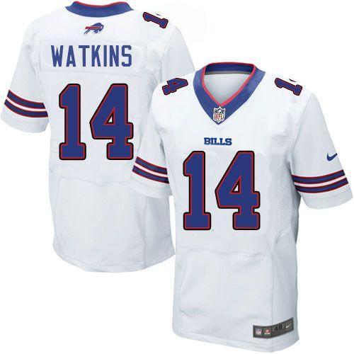 Men's Buffalo Bills #14 Sammy Watkins White Elite Jersey