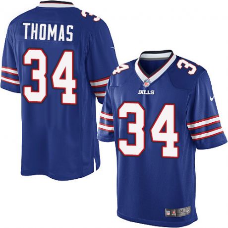 Men's Buffalo Bills #34 Thurman Thomas Royal Blue Elite Retired Player Jersey