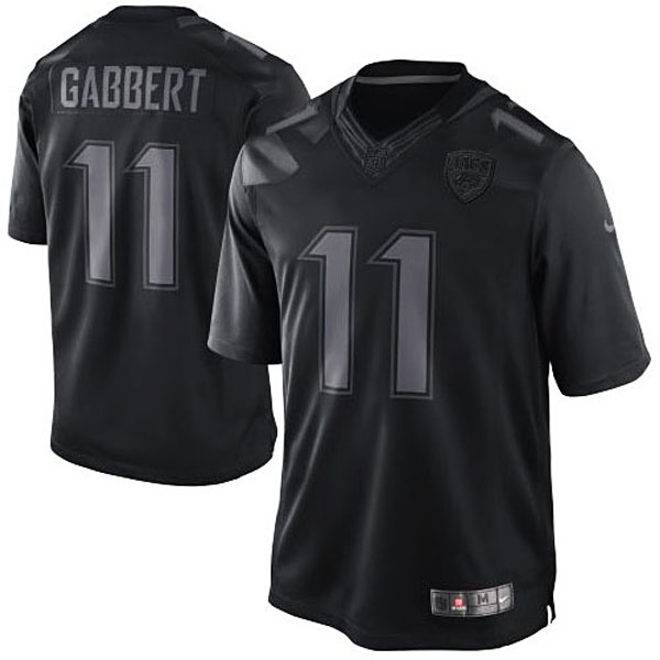 Mens Jacksonville Jaguars #11 Blaine Gabbert Nike Black Drenched Limited Jersey