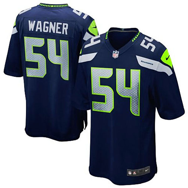 Mens Seattle Seahawks #54 Bobby Wagner Nike College Navy Game Jersey