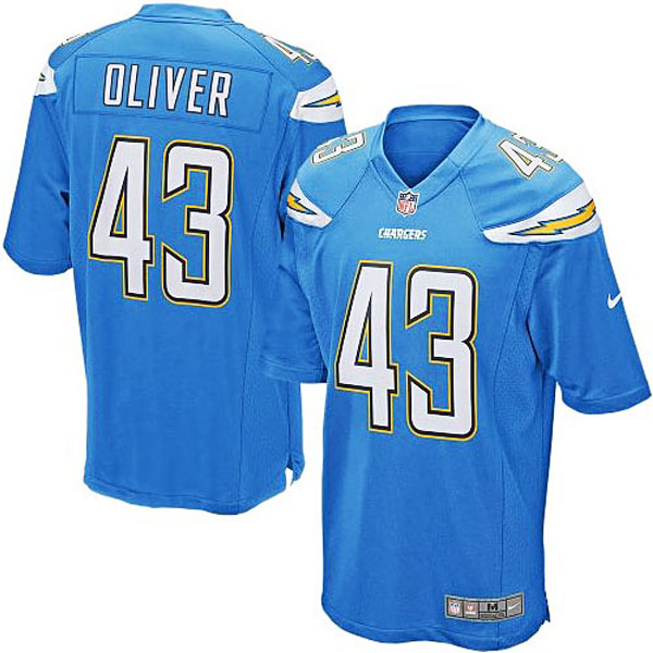 Mens San Diego Chargers #43 Branden Oliver Nike Powder Blue Alternate Game Jersey