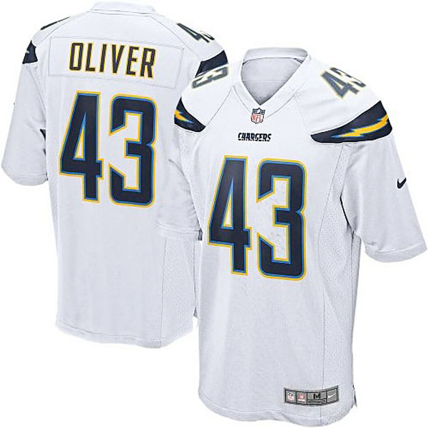 Mens San Diego Chargers #43 Branden Oliver Nike White Game Jersey