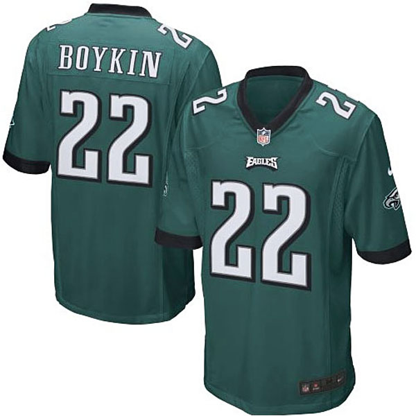 Mens Philadelphia Eagles #22 Brandon Boykin Nike Midnight Green Game Jersey