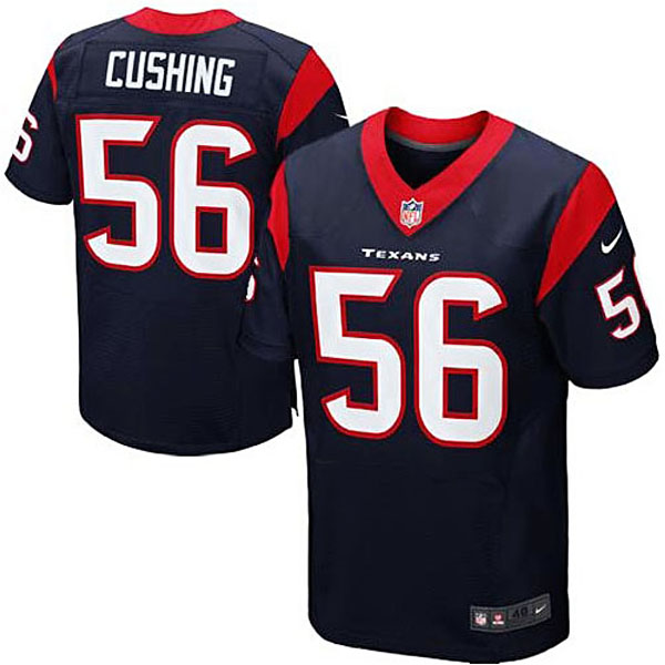 Mens Houston Texans #56 Brian Cushing Nike Navy Blue Elite Jersey