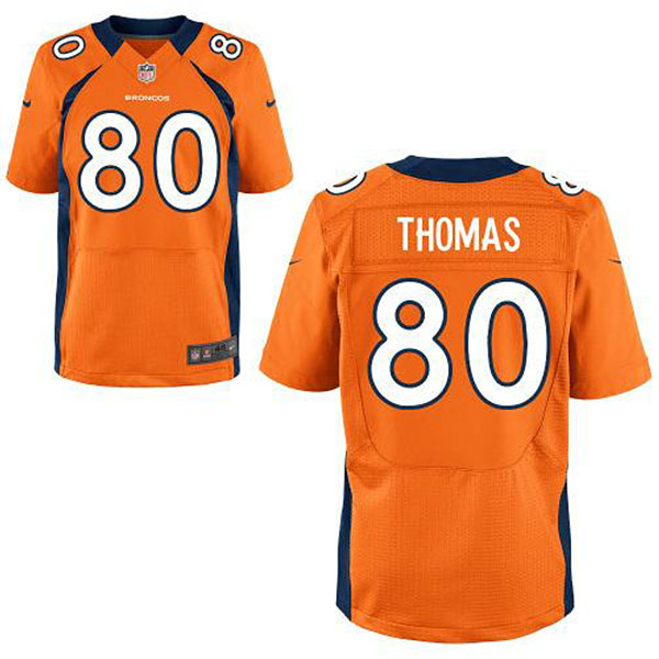 Men's Denver Broncos #80 Julius Thomas Orange Elite Jersey