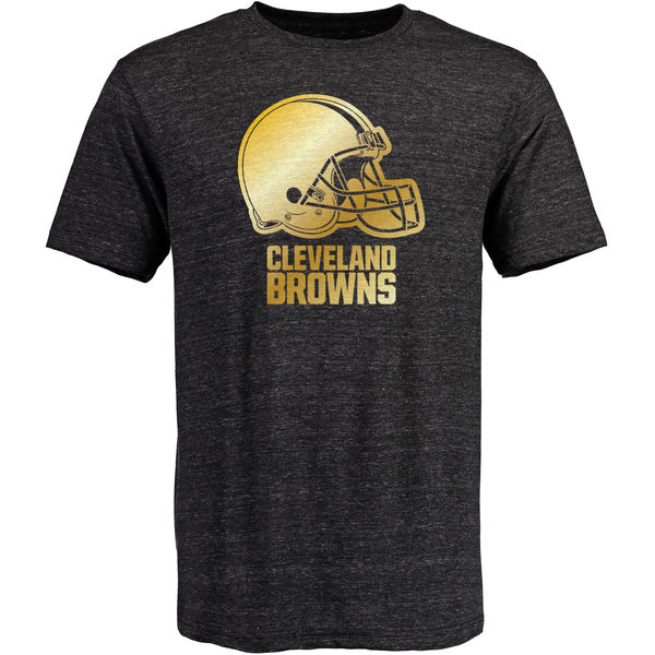 Cleveland Browns Pro Line Black Gold Collection Tri-Blend T-Shirt