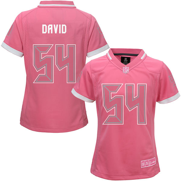 Women's Tampa Bay Buccaneers #54 Lavonte David Pink Bubble Gum Jersey