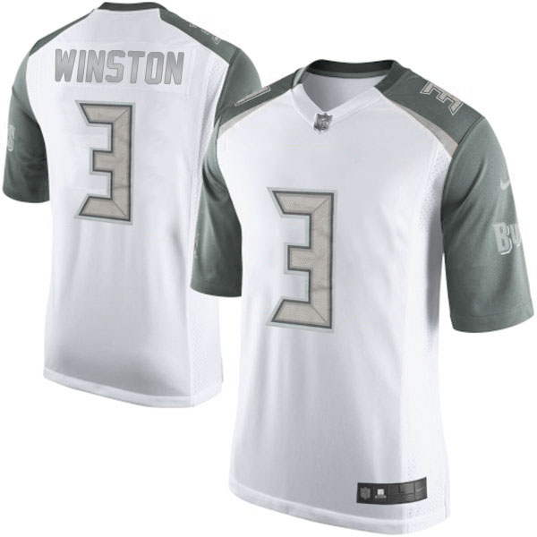 Tampa Bay Buccaneers #3 Jameis Winston White Platinum Limited Jersey