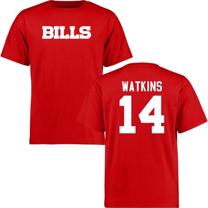 Buffalo Bills #14 Sammy Watkins Red Name & Number Wordmark T-shirt