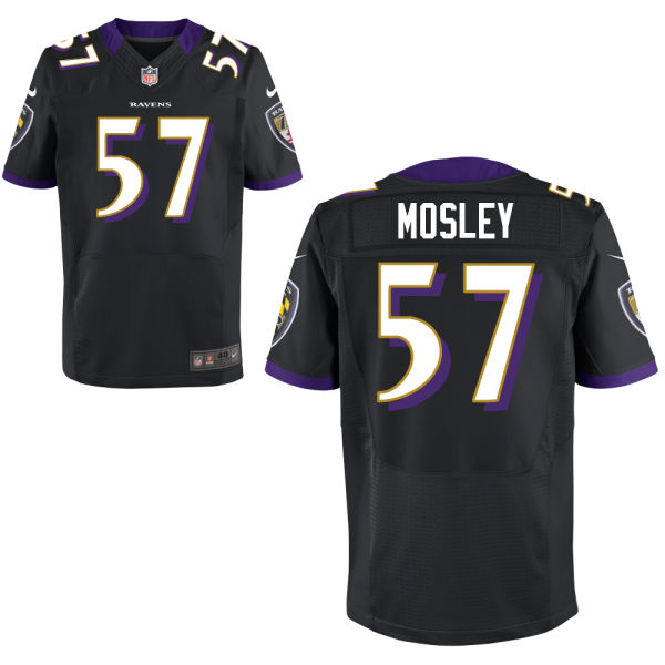 Mens Baltimore Ravens #57 C.J. Mosley Nike Black Elite Jersey