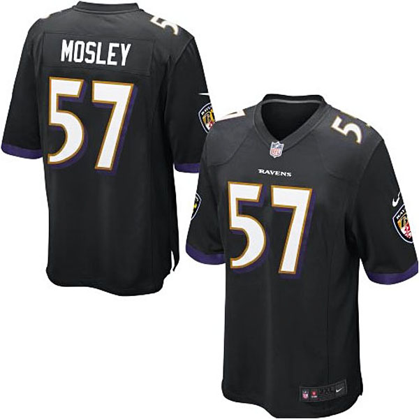 Mens Baltimore Ravens #57 C.J. Mosley Nike Black Game Jersey