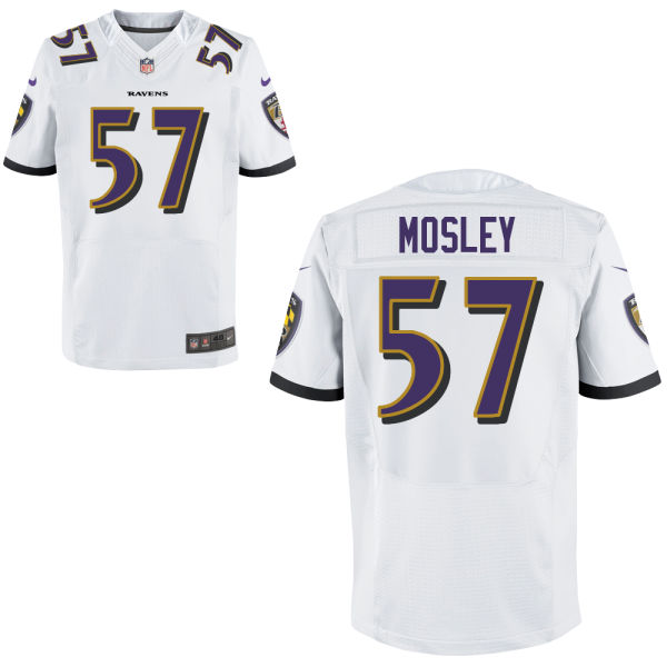 Mens Baltimore Ravens #57 C.J. Mosley Nike White EliteJersey