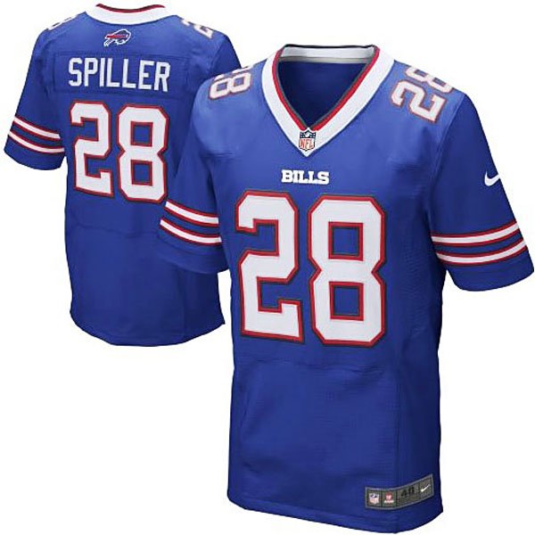 Mens Buffalo Bills #28 CJ Spiller Nike Royal Blue Elite Jersey