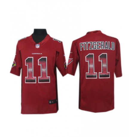 Arizona Cardinals #11 Larry Fitzgerald Pro Line Red Fashion Strobe Jersey