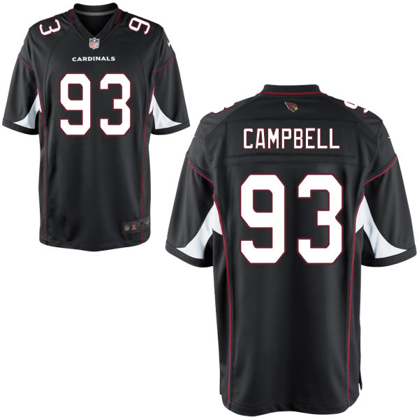 Mens Arizona Cardinals #93 Calais Campbell Black Game Jersey