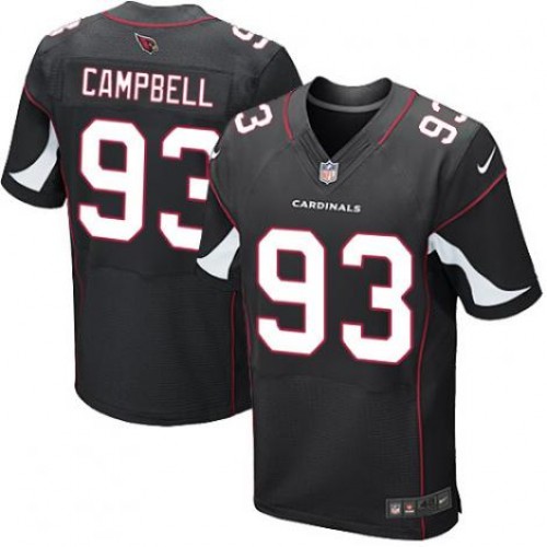 Mens Arizona Cardinals #93 Calais Campbell Black Elite Jersey