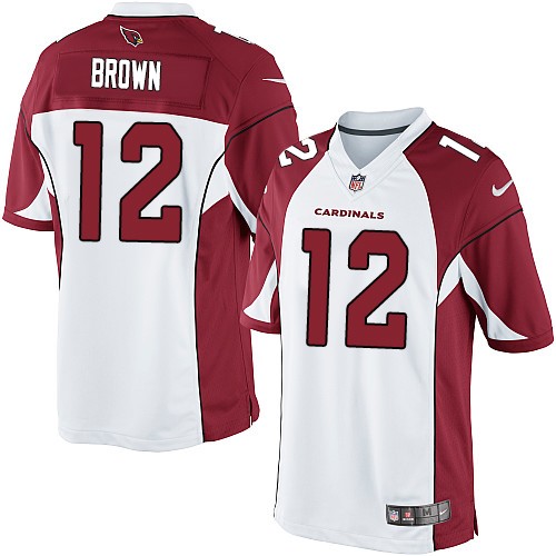 Mens Arizona Cardinals #12 John Brown White Game Jersey