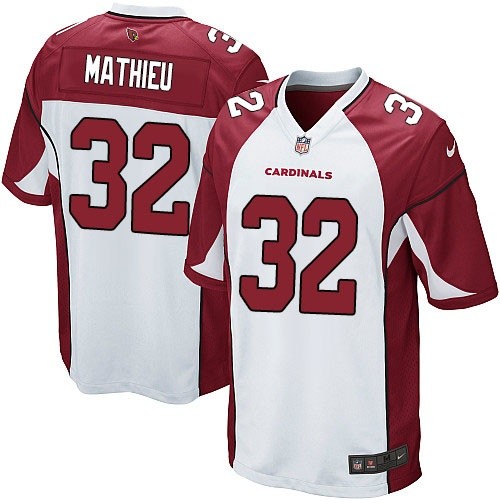 Mens Arizona Cardinals #32 Tyrann Mathieu White Game Jersey