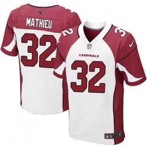 Mens Arizona Cardinals #32 Tyrann Mathieu White Elite Jersey